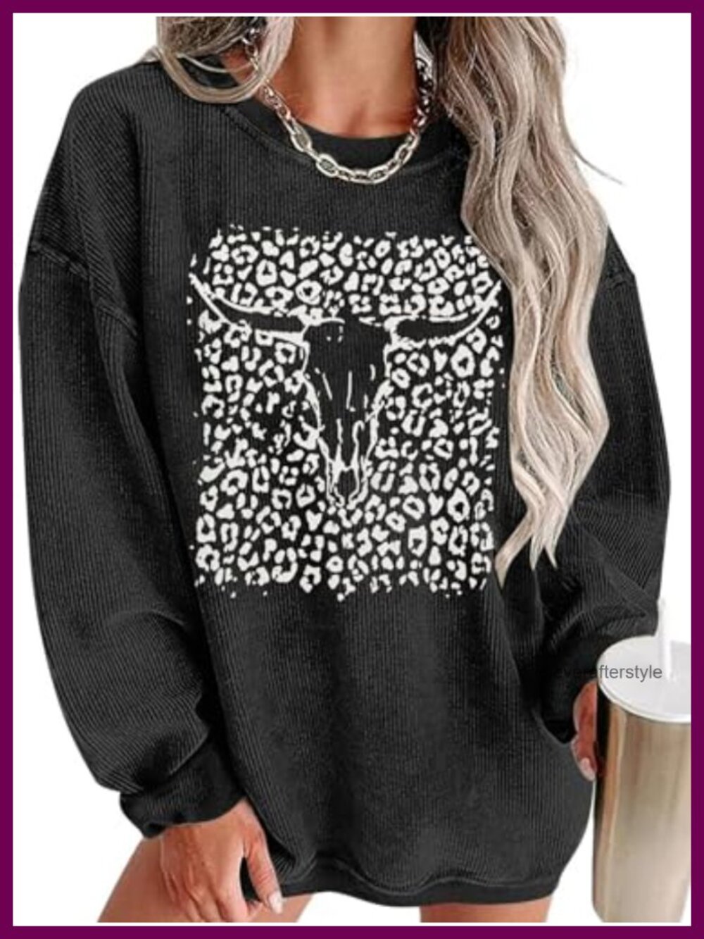 Boho Cow Skull Sweatshirt Women Cowgirl Western Rodeo Graphic Pullover